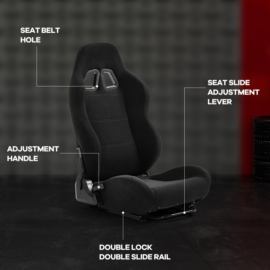 Zootopo Adjustable Racing Sim Cockpit with Black Seat Unobstructed Design for Both Legs Fit for Logitech/Thrustmaster G29 G923 G25 T80 T150 Racing Wheel Cockpit with Monitor Stand Not Include Steering Wheel,Pedals,Handbrake