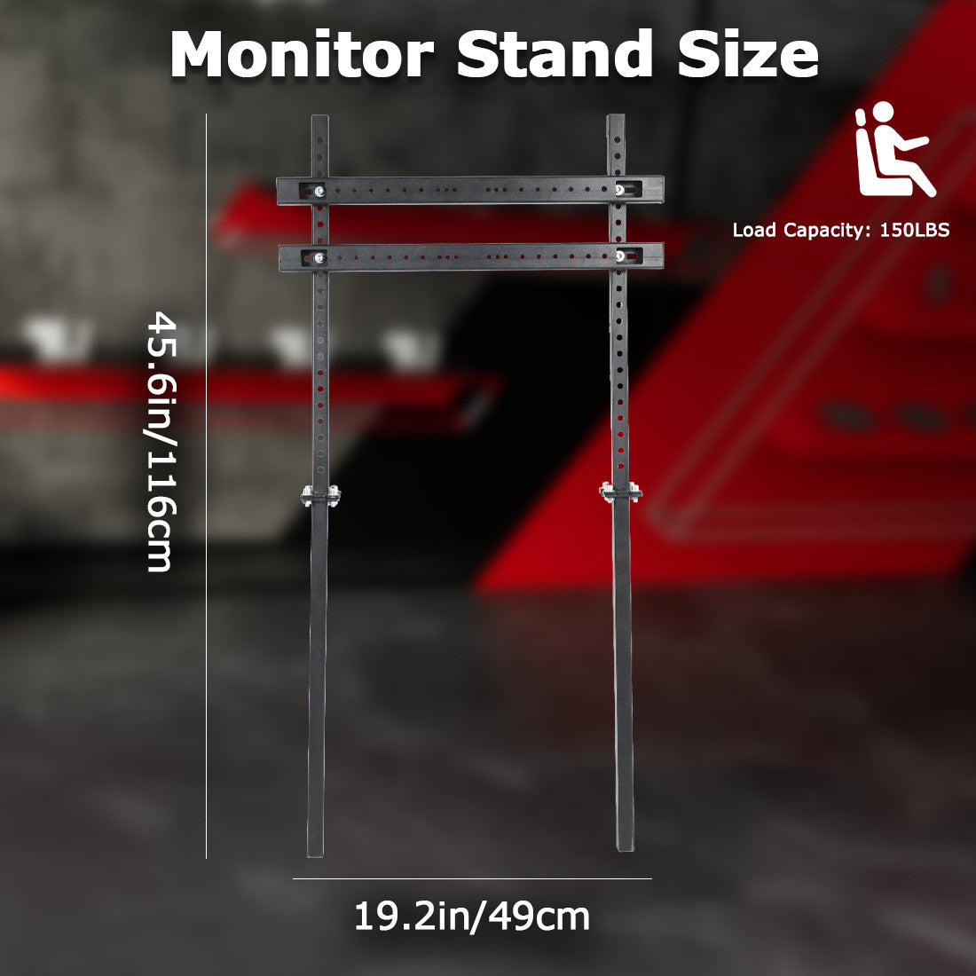 Zootopo Simulator Monitor Mount Fit for Multi-Brand Cockpit Mountable 32-55 inchs Display,Height Adjustable,NO TV,Steering Wheel,Shift Lever,Pedals,Seat and Race Frame