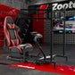 Zootopo Racing Simulator Cockpit with Triple Monitor Stand and Red Seat Suitable for Logitech/Thrustmaster T500RS TX G29 G920 G923 CSL-DD, Without Steering Wheel, Pedals, Handbrake