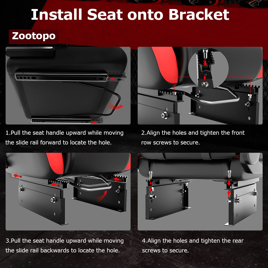 Zootopo Adjustable Racing Sim Cockpit with Red Seat Unobstructed Design for Both Legs Fit for Logitech/Thrustmaster G29 G923 G25 T80 T150 Racing Wheel Cockpit Not Include Steering Wheel,Pedals,Handbrake
