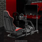 Zootopo Racing Cockpit with TV Stand &Red Seat Fit for Logitech,Thrustmaster G27 G920 T500 Wheel Shifter Pedals Not Included