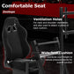 Zootopo 8040 Aluminum Profile Racing Simulator Cockpit with Black Seat & Monitor Frame Fit for Logitech/Thrustmaster/Fanatec G25 G27 G29 G923 T80,F1 Trunk,No Handbrake,Pedals & Steering Wheel