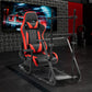 Zootopo Adjustable Sim Racing Cockpit with Red Seat Monitor Frame, Fit for Logitech/Thrustmaster/Fanatec G920 G923 G29 T80, Frame Double Arm Reinforcement, No Steering Wheel,Pedal,Handbra,Display