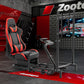 Zootopo Racing Cockpit with TV Stand &Red Seat Fit for Logitech,Thrustmaster G27 G920 T500 Wheel Shifter Pedals Not Included