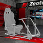 Zootopo Simulator Monitor Mount Fit for Multi-Brand Cockpit Mountable 32-55 inchs Display,Height Adjustable,NO TV,Steering Wheel,Shift Lever,Pedals,Seat and Race Frame