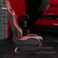 Zootopo Rear Seat Bottom Brackets of 30mm Square Tube Racing Simlator Cockpit with Red Seat， DIY Upgraded Racing Seat Gaming Steering Wheel Stand Thickened Steel Adjustable