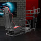 Zootopo Professional Racing Simulator Cockpit Frame with Red Seat&Triple Monitor Stand, Fit for Logitech G920/Thrustmaster/Moza, Shifter Platform Upgrade, No Wheel, Pedals, Handbrake and Monitor