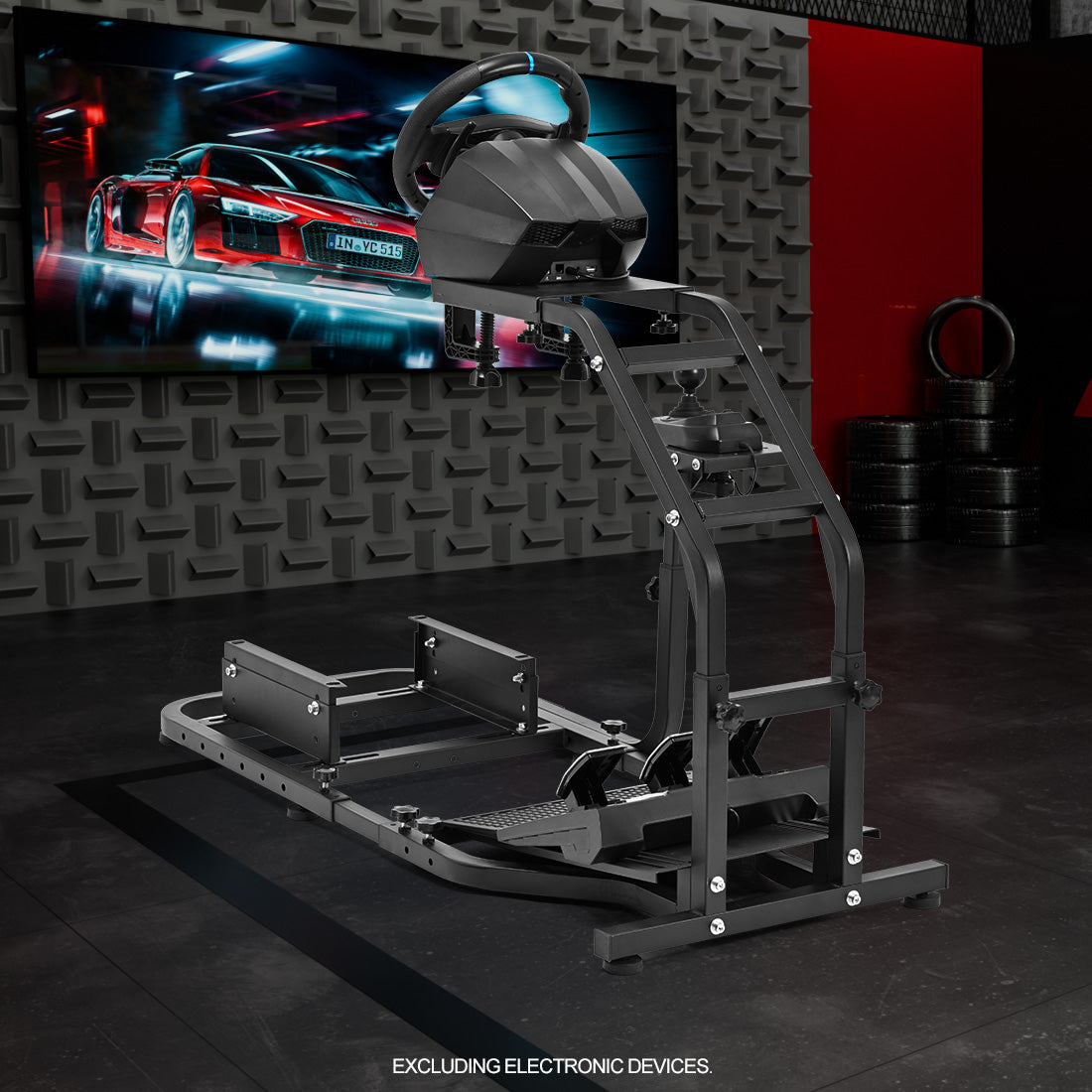 Zootopo Adjustable Racing Sim Cockpit Unobstructed Design for Both Legs Fit for Logitech/Thrustmaster G29 G923 G25 T80 T150 Racing Wheel Cockpit Not Include Steering Wheel,Pedals,Handbrake