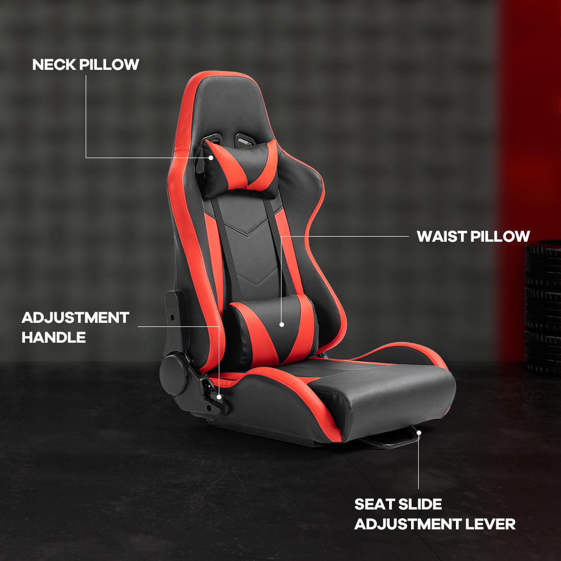 Zootopo Racing Simulator Cockpit with Red Seat Multi-level Adjustment Fit for Logitech/Thrustmaster/Fanatec G29,G920,G923&T300RS&CSL-DD One-Piece Cockpit,Wheel,Handbrake and Pedals Not Included