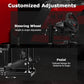 Zootopo 8040 Aluminum Profile Racing Sim Cockpit with Red Seat Fit Logitech G923 G920, Adjuatable Driving Simulator Cockpit Not Include Steering Wheel,Pedals,Handbrake