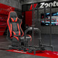 Zootopo Racing Cockpit with TV Stand & Red Seat Fit for Logitech, Thrustmaster,G27,G920,T500,Wheel Shifter Pedals Not Included
