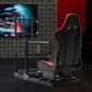Zootopo Racing Simulator Cockpit with Red Seat and Monitor Mount, crafted from 3060 Aluminum Profile,Fit for Thrustmaster/Fanatec/Logitech G29 GPro, Unlimited Adjustment,Not Include Steering Wheel,Pedals,Handbrake