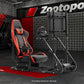 Zootopo Adjustable Sim Racing Cockpit with Red Seat Monitor Frame, Fit for Logitech/Thrustmaster/Fanatec G920 G923 G29 T80, Frame Double Arm Reinforcement, No Steering Wheel,Pedal,Handbra,Display