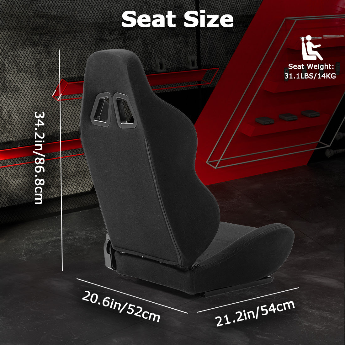 Zootopo Racing Simulator Cockpit with BlackSeat Multi-level Adjustment Fit for Logitech/Thrustmaster/Fanatec G29,G920,G923&T300RS&CSL-DD One-Piece Cockpit,Wheel,Handbrake and Pedals Not Included