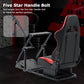 Zootopo Racing Simulator Cockpit with Red Seats, Fit for Logitech G923/G29/G920, Thrustmaster, Fanatec, Unlimited Adjustment,Not Included Shifter,Wheel,Pedals