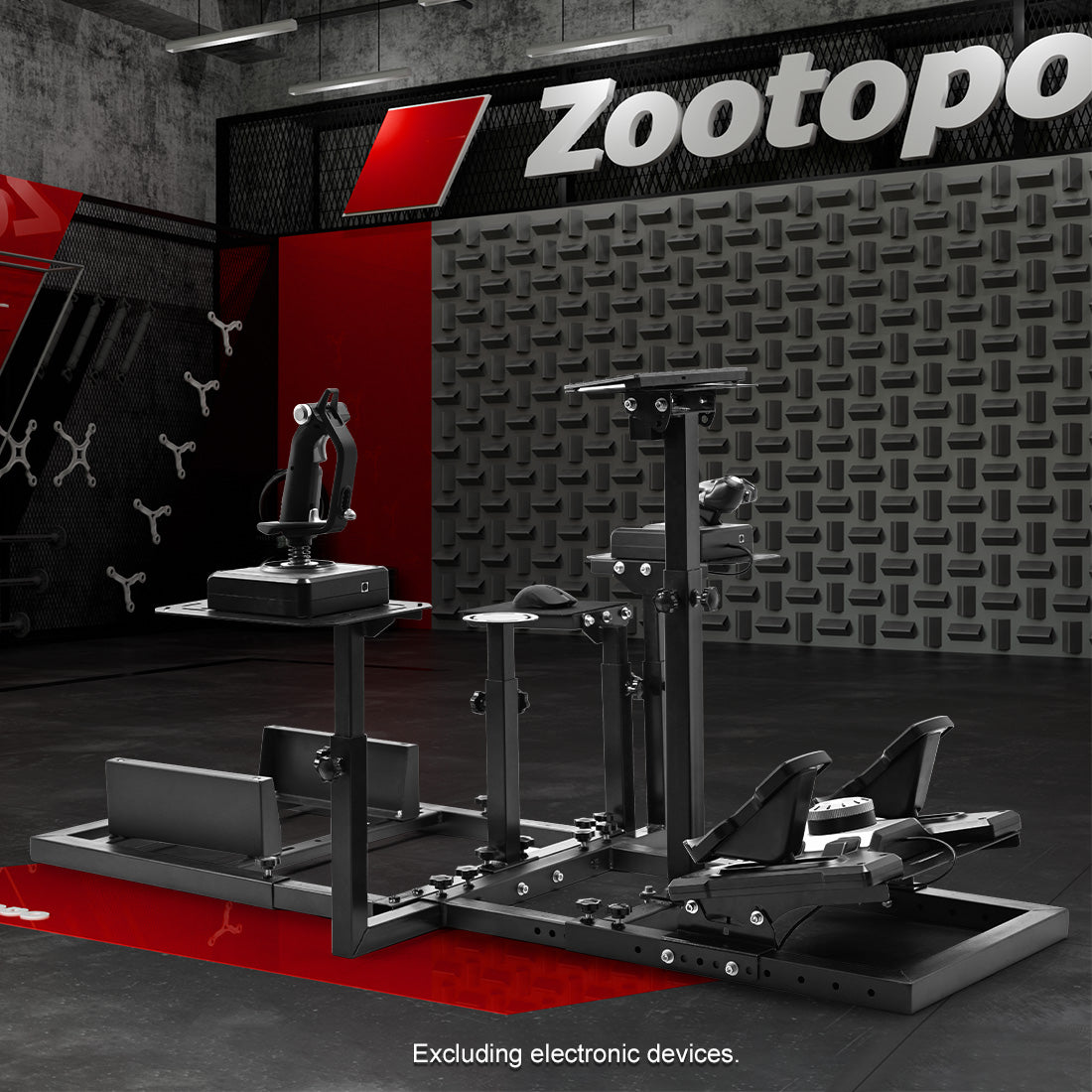 Zootopo Flight Simulator Cockpit Multi-Purpose Kit, compatible with HOTAS Warthog, G Saitek, Logitech G920 G923 T80 T150 and other models, without steering wheel mounts, foot pedals, hand brakes, throttles, joysticks and seats.