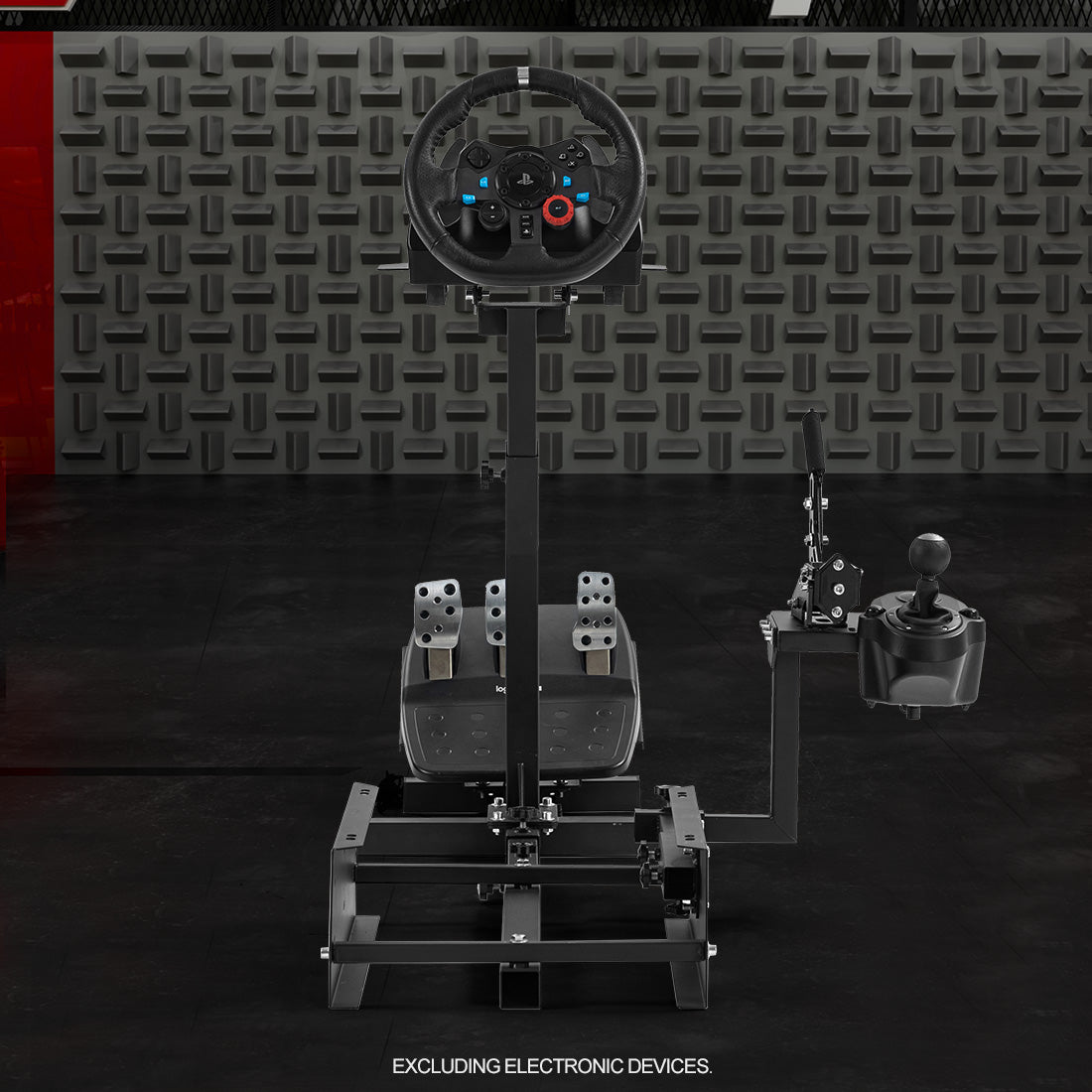 Zootopo Driving Simulator Cockpit Racing Wheel Mount, Compatible with Logitech G25/G27/G29/G920, Featuring Adjustable-height Gaming Frame with Shifter Bracket,Does Not Include Steering Wheel, Pedals, or Handbrake