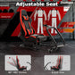 Zootopo Professional Racing Simulator Cockpit Frame with Red Seat, Fit for Logitech G920/Thrustmaster/Moza, Streamlined Dual-arm Design, No Wheel, Pedals, Handbrake and Monitor Stand